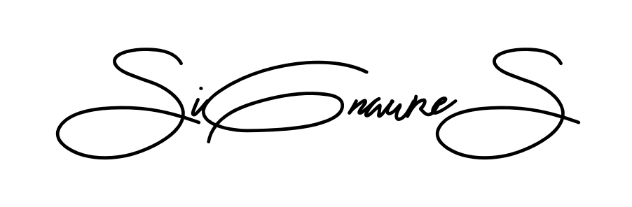 Signature S smooth handwritten signature style