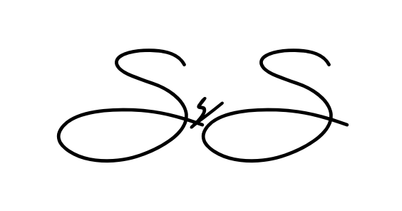 Ss S smooth handwritten signature style