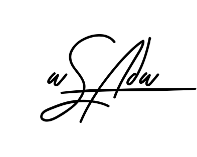 Asad A clean signature PNG idea