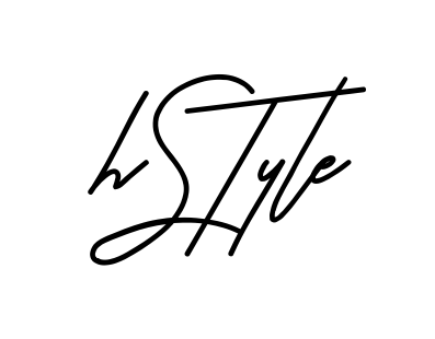 H Style clean signature PNG idea