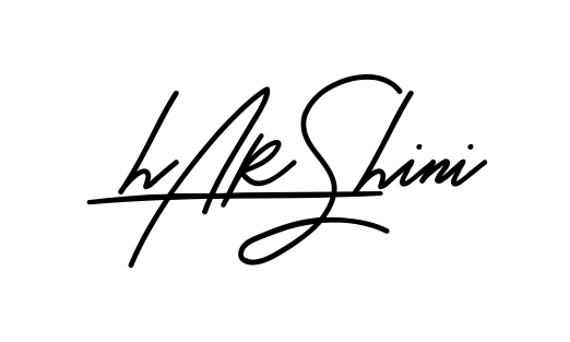 Harshini clean signature PNG idea