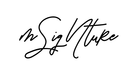 M Signature clean signature PNG idea