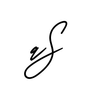 A S full name handwritten signature design