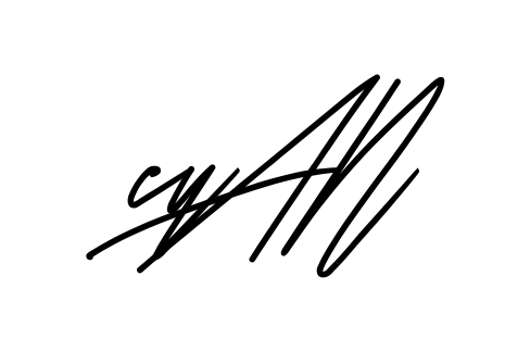 Cyan full name handwritten signature design