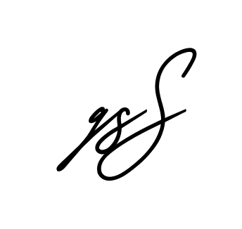 Gs S full name handwritten signature design
