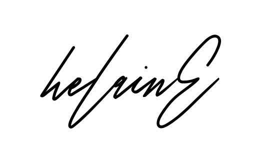 Helaine full name handwritten signature design