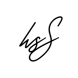 Hs S full name handwritten signature design