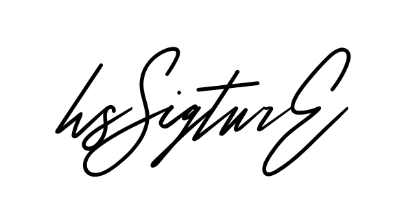 Hs Signature full name handwritten signature design