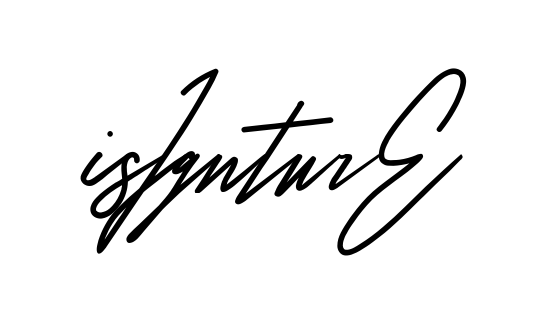 I Signature full name handwritten signature design