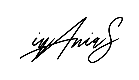 Iyania S full name handwritten signature design