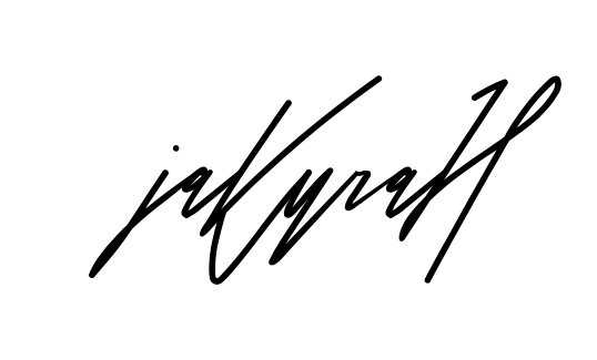 Jakyrah full name handwritten signature design