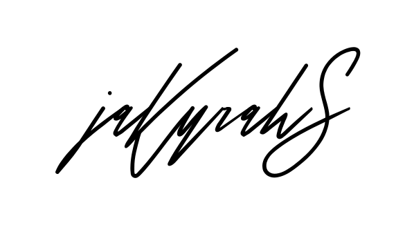 Jakyrah S full name handwritten signature design
