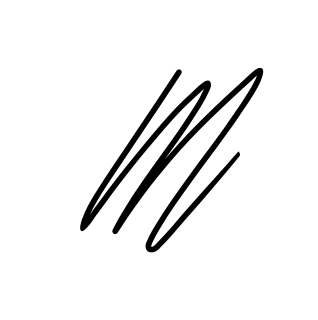 M full name handwritten signature design
