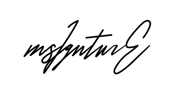 M Signature full name handwritten signature design