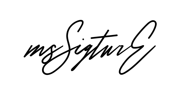 Ms Signature full name handwritten signature design