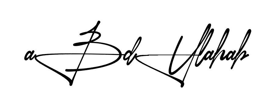 Stylish Abdul Wahab signature design