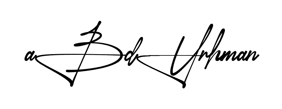 Stylish Abdur Rahman signature design