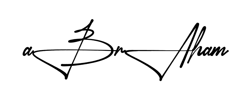 Stylish Abraham signature design