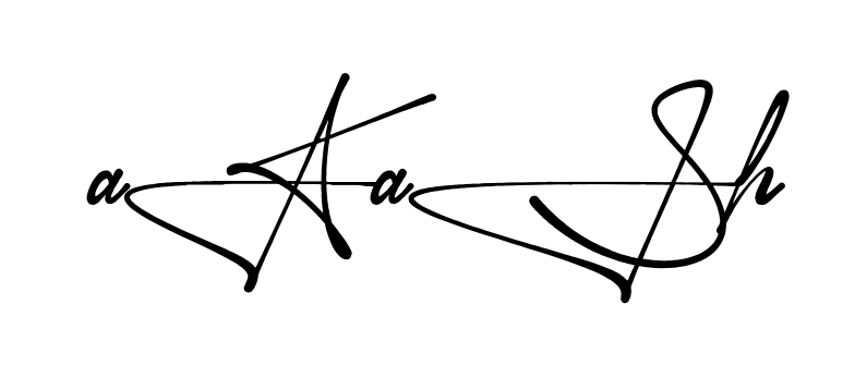 Stylish Akash signature design