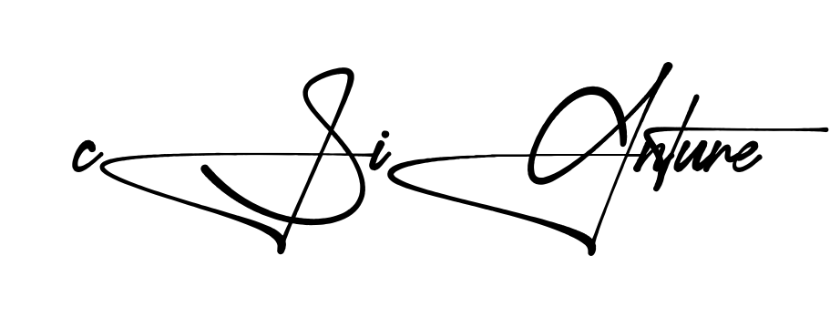 C Signature stylish signature PNG idea
