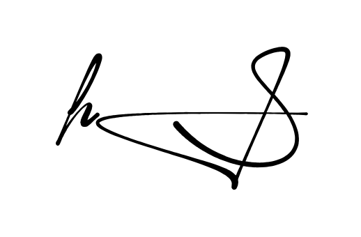 H S stylish signature PNG idea