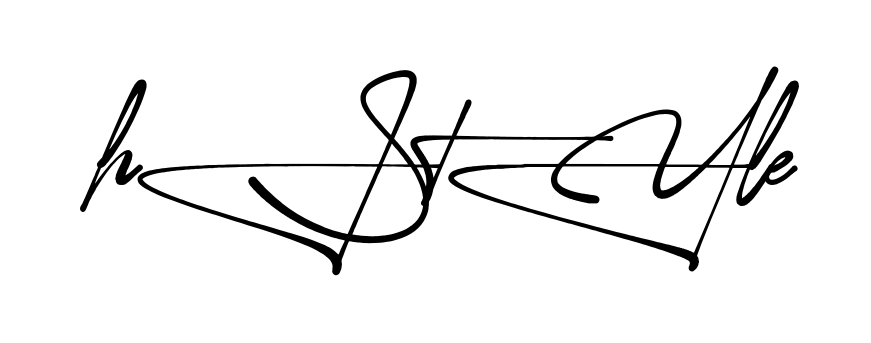 H Style stylish signature PNG idea