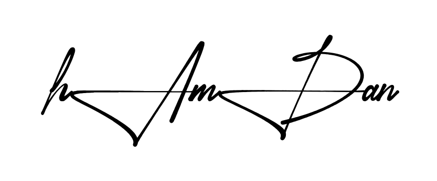 Stylish Hamdan signature design