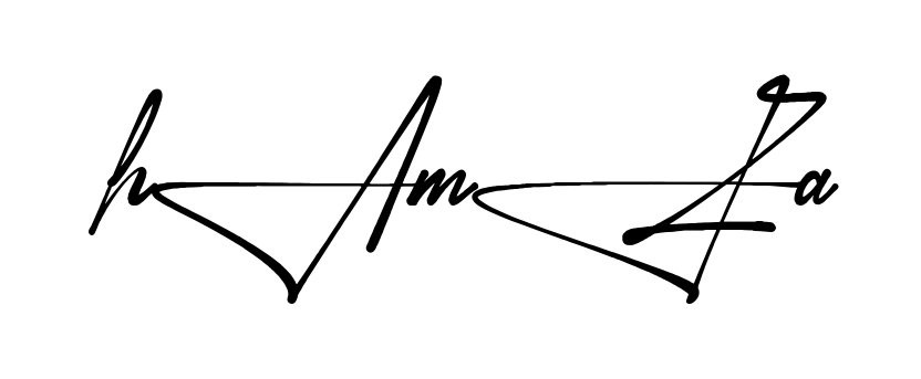 Stylish Hamza signature design