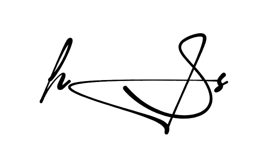 Hs S stylish signature PNG idea
