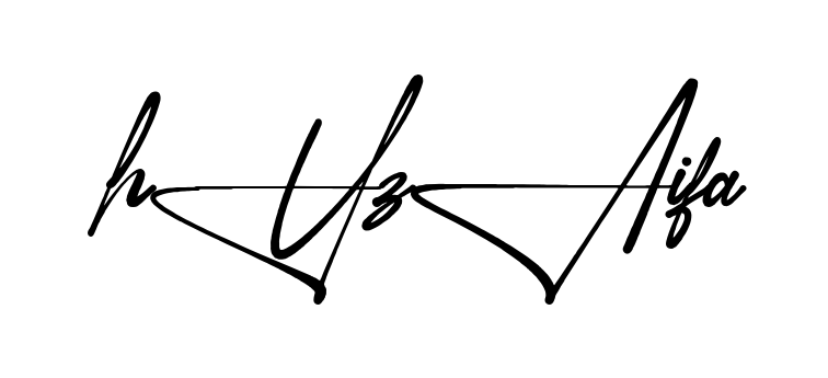 Stylish Huzaifa signature design
