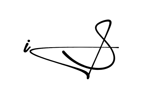 I S stylish signature PNG idea