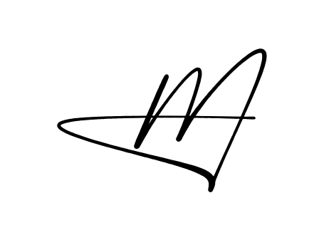 M stylish signature PNG idea