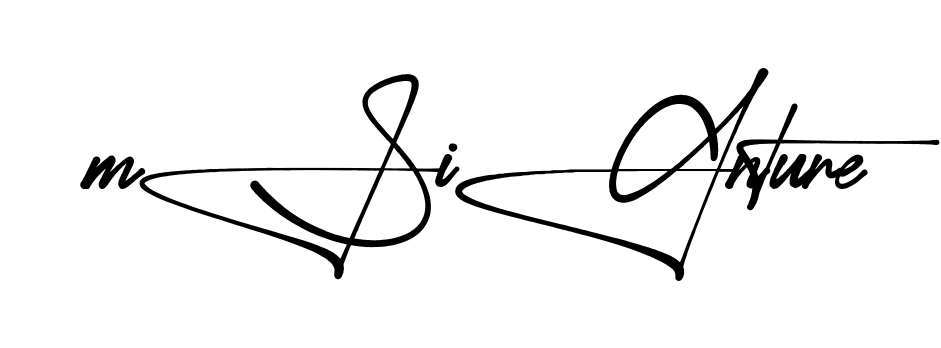 M Signature stylish signature PNG idea