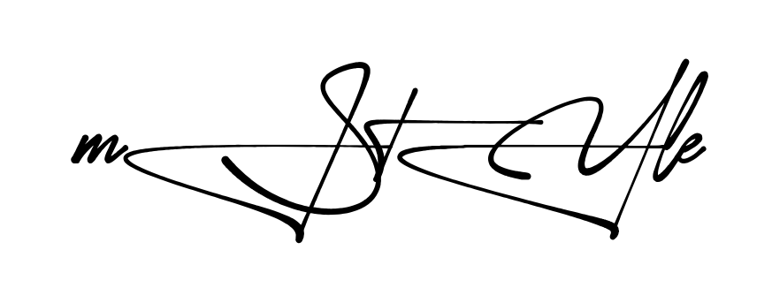 M Style stylish signature PNG idea
