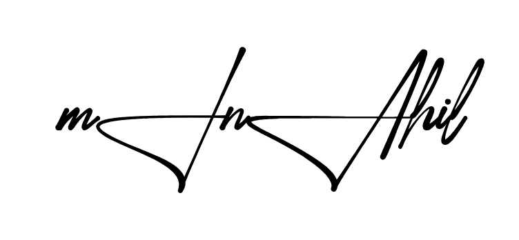 Stylish Minahil signature design