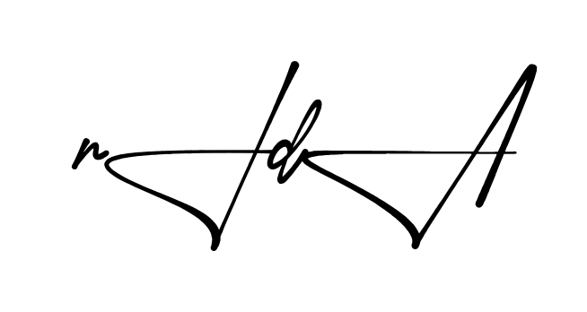 Stylish Rida signature design