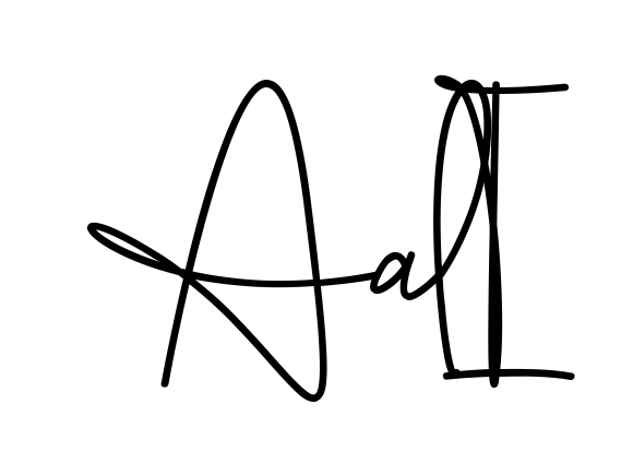 A Ali beautiful name signature style in English