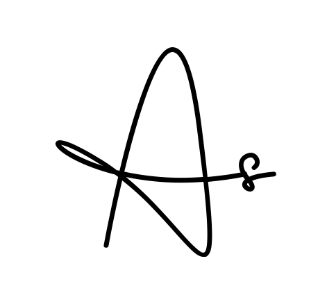 A S beautiful name signature style in English