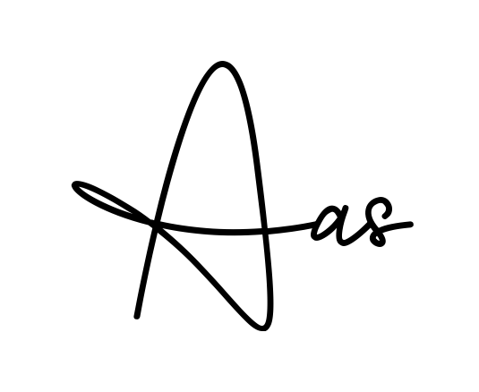 Aa S beautiful name signature style in English
