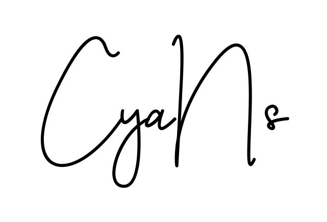 Cyan S beautiful name signature style in English