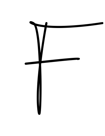 F beautiful name signature style in English