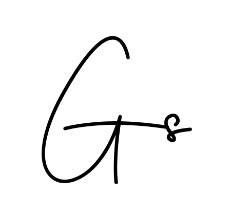 G S beautiful name signature style in English