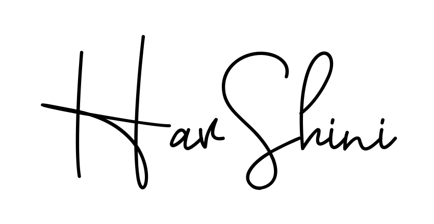 Harshini beautiful name signature style in English