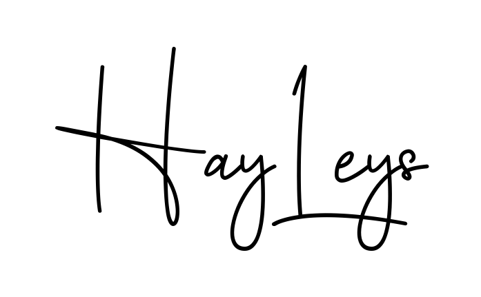 Hayley S beautiful name signature style in English