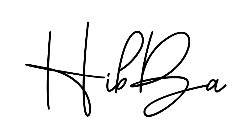 Hibba beautiful name signature style in English