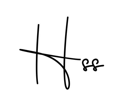 Hs S beautiful name signature style in English