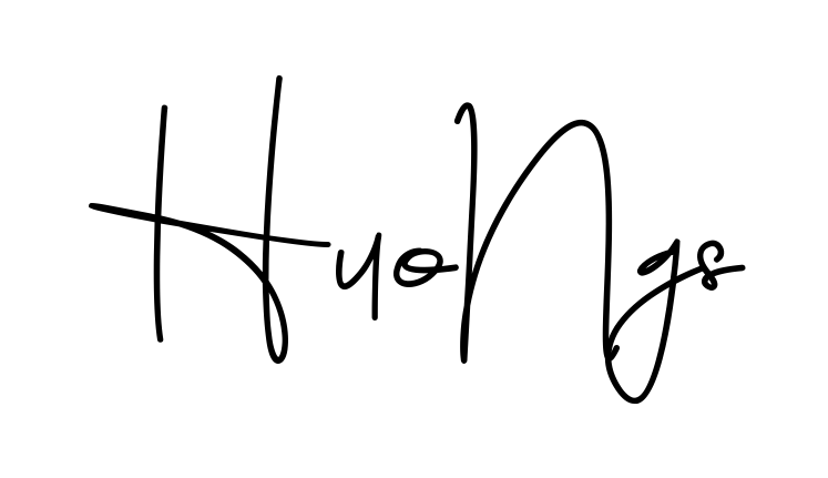 Huong S beautiful name signature style in English