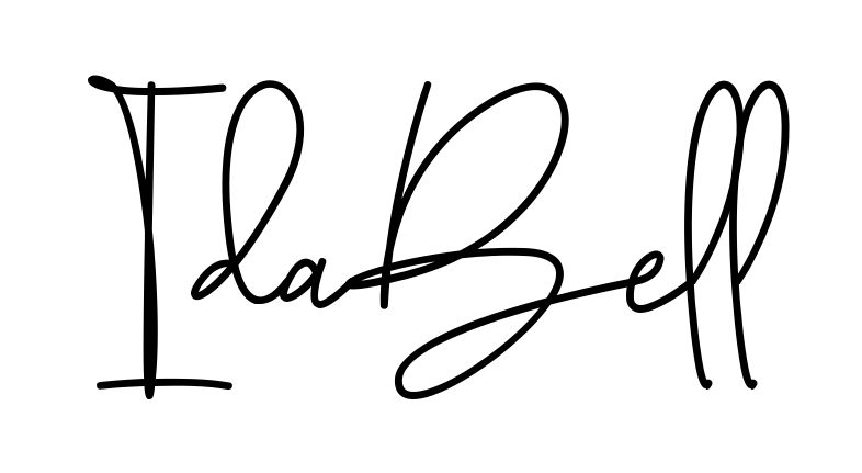Idabell beautiful name signature style in English