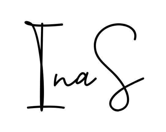 Ina S beautiful name signature style in English