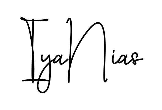 Iyania S beautiful name signature style in English